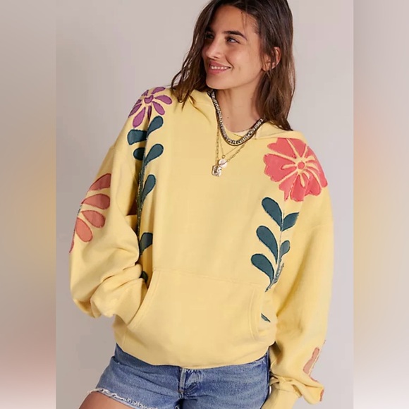 We The Free Tops - We The Free It's A Vibe Flowers Hoodie NWT $168